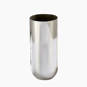 Lasting Smiles Silver Designer Modern Minimalist Vase (Very Heavy) - New In Box